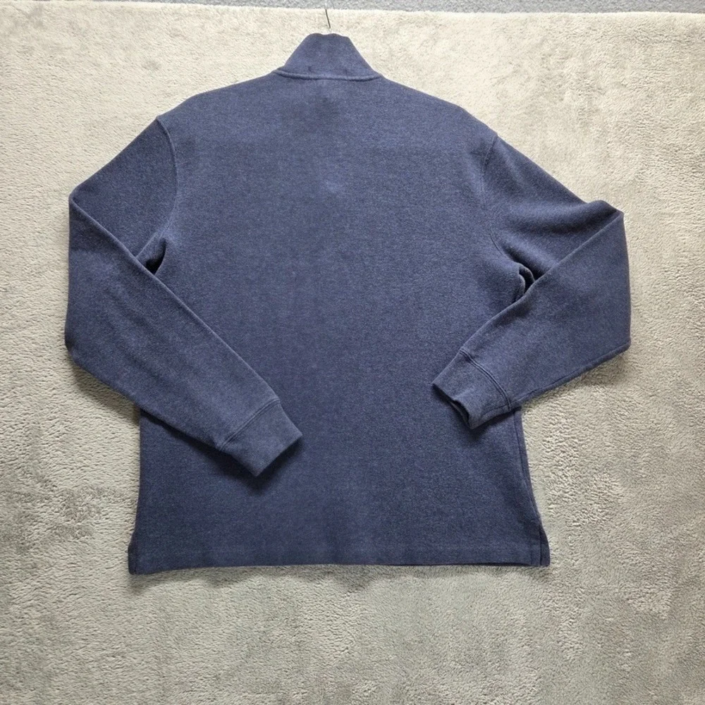 Polo Ralph Lauren Sweater Mens Medium Blue Long‎ Sleeve Quarter Zip Pullover